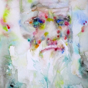 CHARLES DARWIN watercolor painting - POSTER - print - various sizes available!