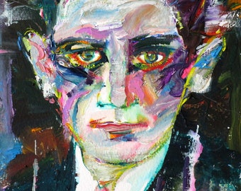 FRANZ KAFKA oil portrait - POSTER - various sizes! print painting metamorphosis
