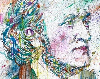 Retrato en acuarela de Richard Wagner - Póster - ¡Varios tamaños! Impresión artística