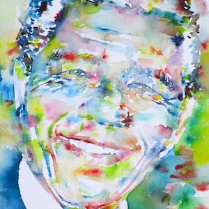 NELSON MANDELA watercolor portrait - POSTER - various sizes available!