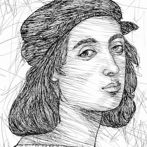 RAPHAEL ink portrait - POSTER - various sizes available! art print painting drawing writer author raffaello sanzio renaissance painter italy
