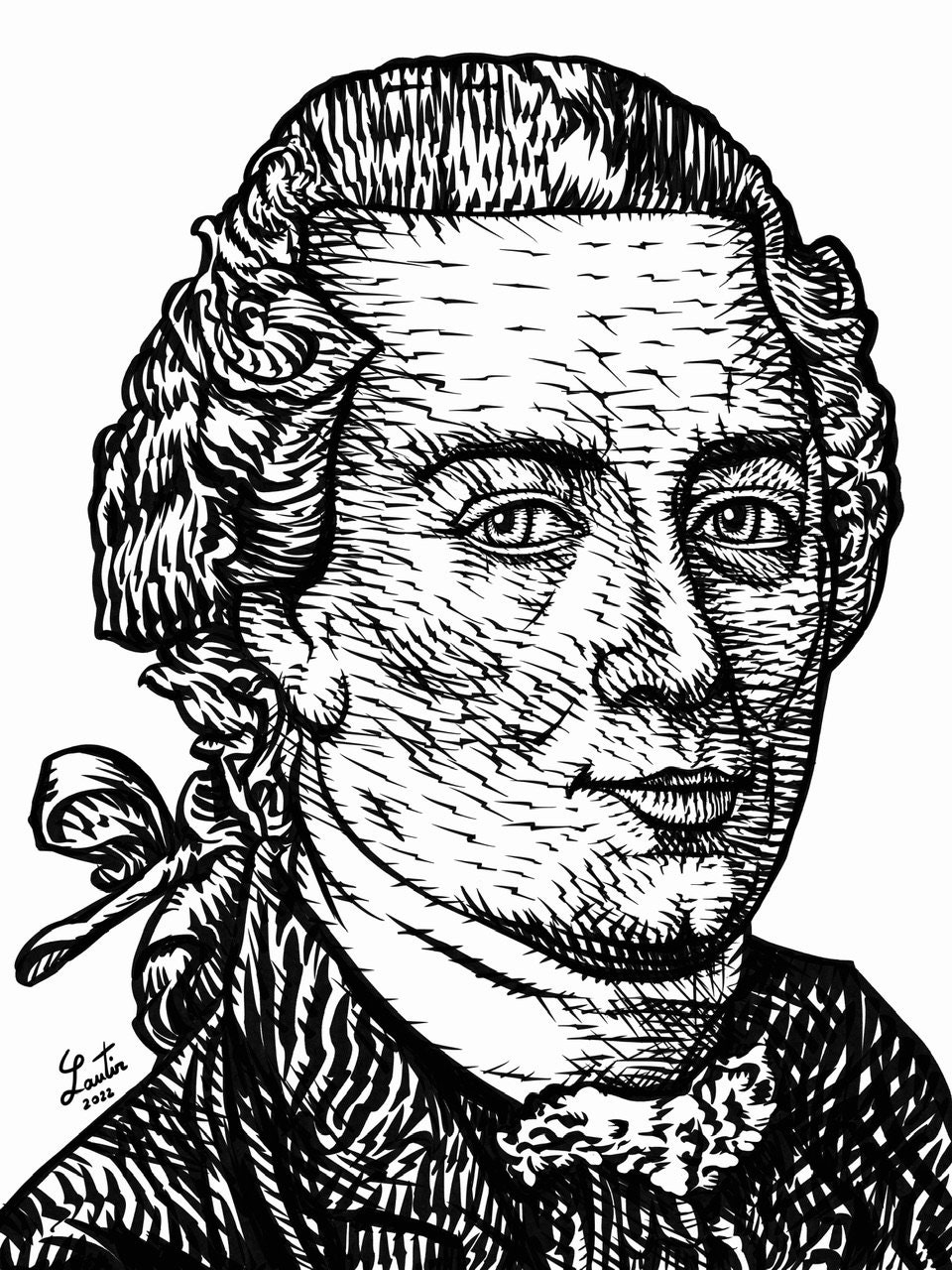 IMMANUEL KANT Ink Portrait - POSTER - Various Sizes Available! Art ...