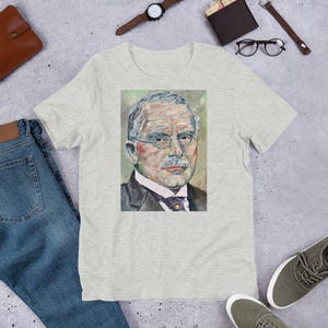 UNISEX t-shirt - CARL JUNG oil portrait - tshirt t shirt t-shirts apparel shirts suit dress psychology psyche i ching iching yijing