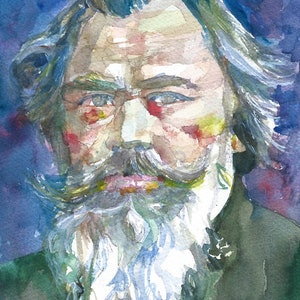 JOHANNES BRAHMS watercolor portrait - POSTER - various sizes available - print!