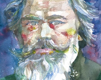JOHANNES BRAHMS watercolor portrait - POSTER - various sizes available - print!