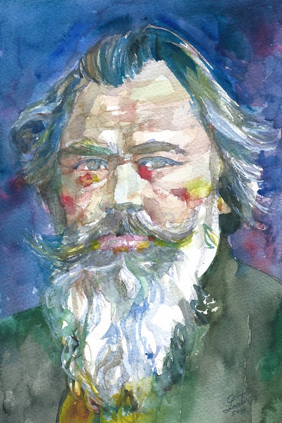 JOHANNES BRAHMS watercolor portrait - POSTER - various sizes available - print!