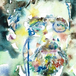 ANTON CHEKHOV watercolor portrait - POSTER - various sizes available!