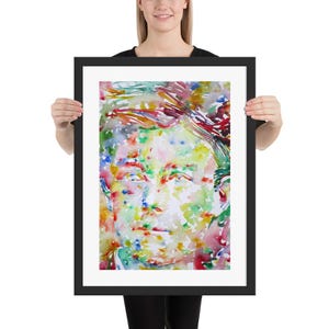 ARTHUR RIMBAUD watercolor portrait -FRAMED poster -various sizes! print painting