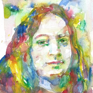 PARAMAHANSA YOGANANDA watercolor portrait -POSTER -various sizes! art print painting yoga yogi guru spirit spiritual teacher master