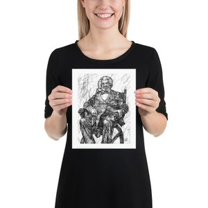 FREDERICK DOUGLASS Ink Portrait - Poster - Various Sizes Available! Art ...