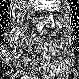 LEONARDO Da VINCI portrait à l’encre - POSTER - différentes tailles disponibles! Gravure dessin pastel peinture art peintre