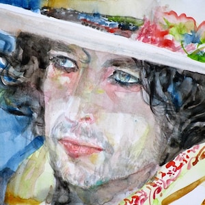 BOB DYLAN watercolor portrait - POSTER - various sizes available! art print painting
