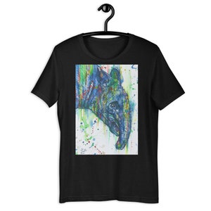 UNISEX t-shirt - TAPIR watercolor & ink painting portrait - animal tshirt t shirt t-shirts man woman boy girl shirts suit clothes dress