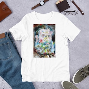 UNISEX t-shirt - LEO TOLSTOY watercolor portrait - tshirt cloth clothing dress t shirt suit apparel art print lev drawing painting karenina