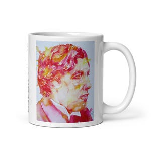 Mug - OSCAR WILDE watercolor portrait - various sizes! breakfast mugs cup of coffee art print painting dandy dorian gray salome salomé