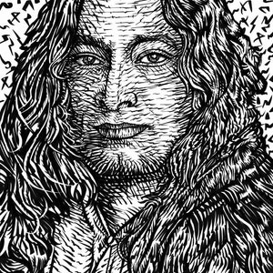 PARAMAHANSA YOGANANDA ink portrait - POSTER - various sizes available! art print yoga maya india