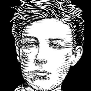 ARTHUR RIMBAUD ink portrait - POSTER - various sizes available! art sprint