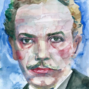 RICHARD STRAUSS watercolor portrait - POSTER - various sizes available! art print