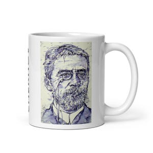MUG - ANTON CHEKHOV watercolor & ink portrait - various sizes! white glossy breakfast mugs coffee cup print painting writer cherry orchard