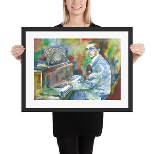 IGOR STRAVINSKY watercolor portrait - Framed poster - various sizes! art print painting piano pianist composer classical musician music