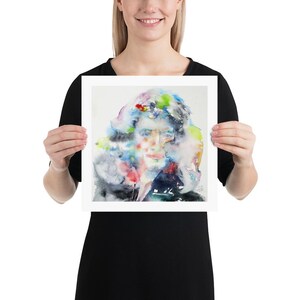 ISAAC NEWTON watercolor portrait - poster - various sizes! art print painting