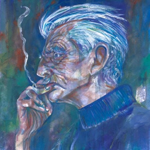 SAMUEL BECKETT portrait aquarelle - POSTER - différentes tailles disponibles! Tirage d’art