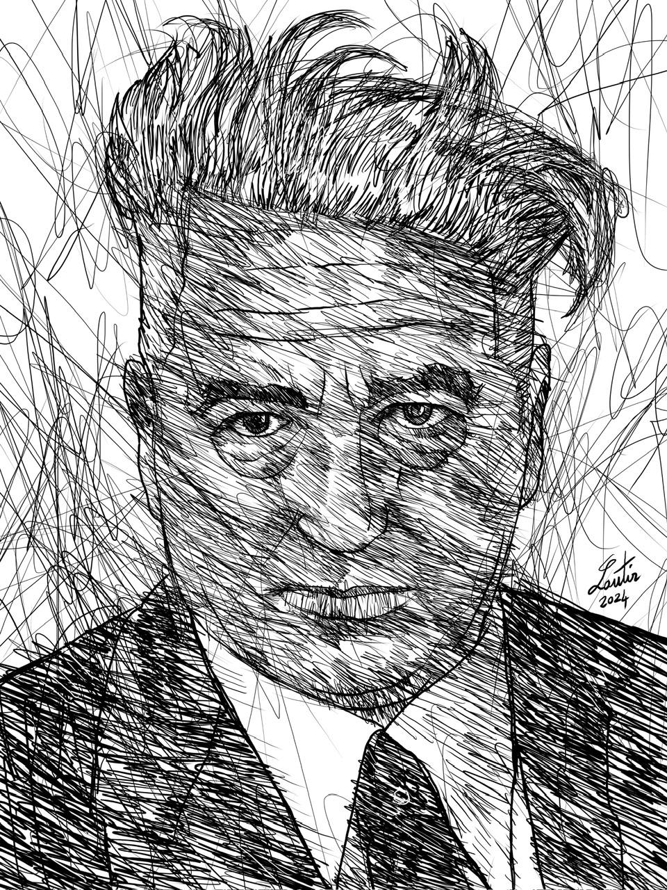 WILHELM REICH ink portrait - POSTER - various sizes available! art print painting drawing writer orgone sigmund freud psychoanalyst