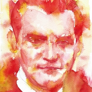 FEDERICO GARCIA LORCA  watercolor portrait - poster - various sizes available! art print painting poet poetry spain