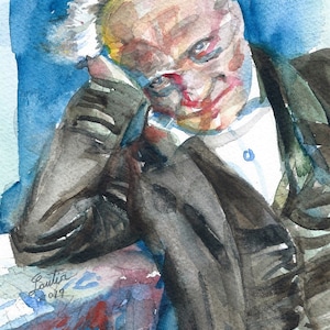 ARTHUR SCHOPENHAUER watercolor portrait - POSTER - various sizes available! art print