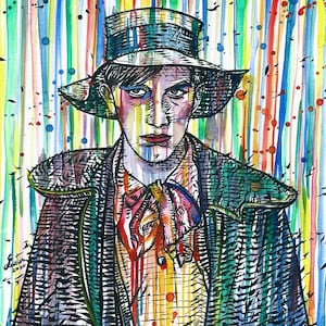 VLADIMIR MAYAKOVSKY watercolor & ink portrait - POSTER - various sizes! art print