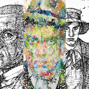 Three Times VLADIMIR MAYAKOVSKY - collage POSTER painting - various sizes ! art print