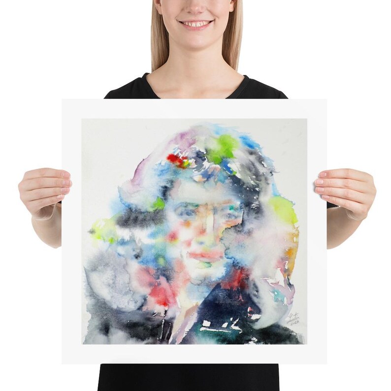 ISAAC NEWTON watercolor portrait - poster - various sizes! art print painting