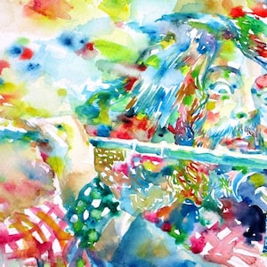 IAN ANDERSON Aquarell Porträt - Poster - verschiedene Größen! Kunstdruck Malerei Jethro Tull