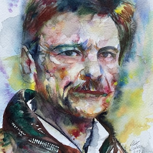 ANDREI TARKOVSKY watercolor portrait - POSTER -various sizes available! art print film director filmmaker movie solaris rublev cinema