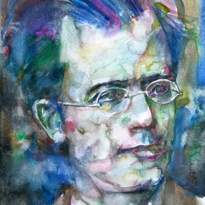 GUSTAV MAHLER - watercolor portrait - POSTER - various sizes! painting print composer classical music musician