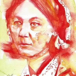 FLORENCE NIGHTINGALE aquarelportret - POSTER - verschillende maten beschikbaar! kunstdruk schilderij