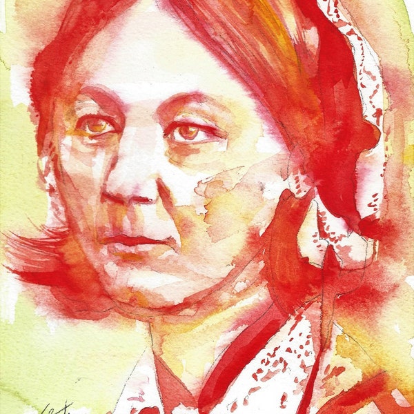 Portrait à l'aquarelle de FLORENCE NIGHTINGALE - POSTER - différentes tailles disponibles ! impression d'art peinture