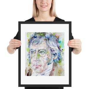 HEGEL watercolor portrait - FRAMED poster - various sizes! art print painting illustration drawing picture philosopher philosophy friedrich