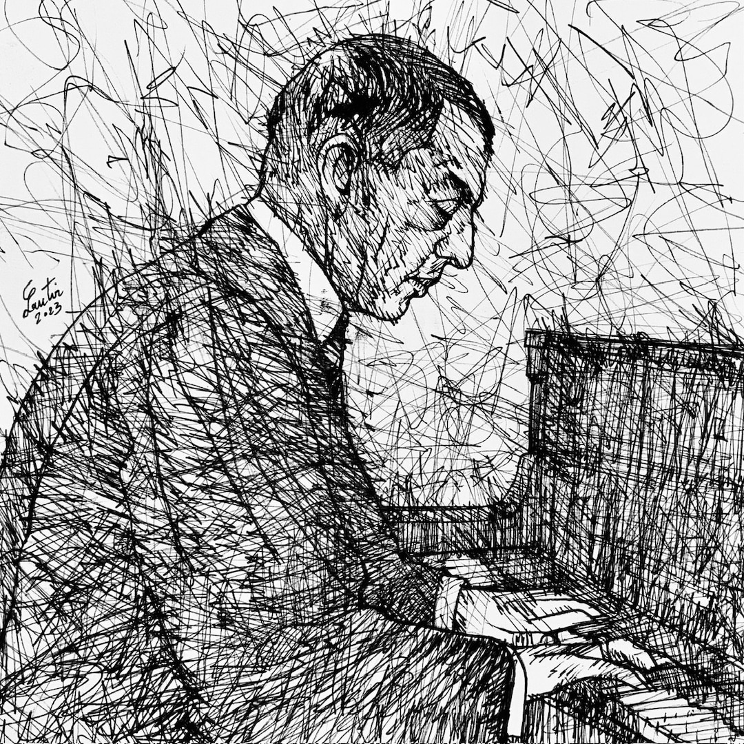 SERGEI RACHMANINOFF Ink Portrait - POSTER - Various Sizes