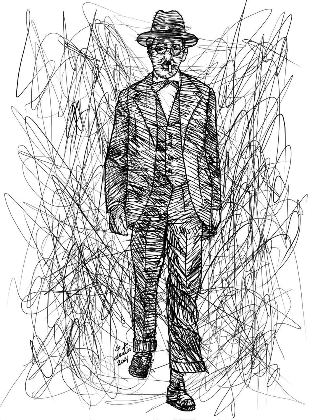 fernando-pessoa-ink-portrait-poster-various-sizes-available-art