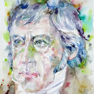 FRIEDRICH HEGEL watercolor portrait - POSTER - various sizes available!