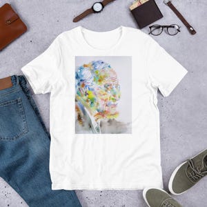 UNISEX t-shirt - CARL JUNG watercolor portrait - tshirt t shirt t-shirts apparel shirts suit dress psychology psyche i ching iching yijing
