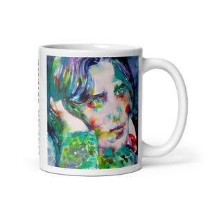 Mug - OSCAR WILDE watercolor portrait - various sizes! breakfast mugs cup of coffee art print painting dandy dorian gray salome salomé