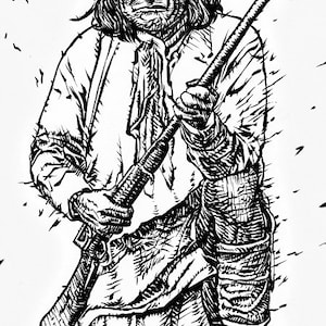 GERONIMO ink portrait - POSTER - various sizes! art print apache