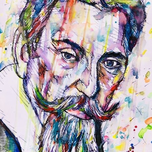 CLAUDIO MONTEVERDI watercolor & ink portrait - POSTER - various sizes available! art print classical music composer musician baroque