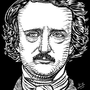 EDGAR ALLAN POE ink portrait - Poster - various sizes available! art sprint