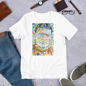 UNISEX t-shirt - ERNEST SHACKLETON watercolor portrait - tshirt clothing dress t shirt suit apparel art print painting antarctic explorer