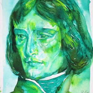 NAPOLEON watercolor portrait - POSTER - various sizes available! art print