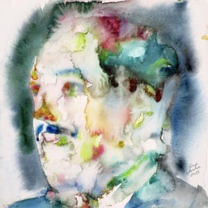 LANGSTON HUGHES watercolor portrait - POSTER - various sizes available! art print painting writer book author poet activist jazz poetry