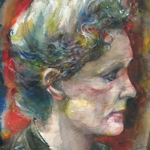 MARIE CURIE watercolor portrait - POSTER - various sizes available! art print painting radioactivity atomic radio atom scientust science